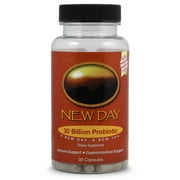 New Day 30 Billion Probiotic, Time Release, 30 Vegetable Cap, 30 Servings, NON-GMO, Gastrointestinal Support