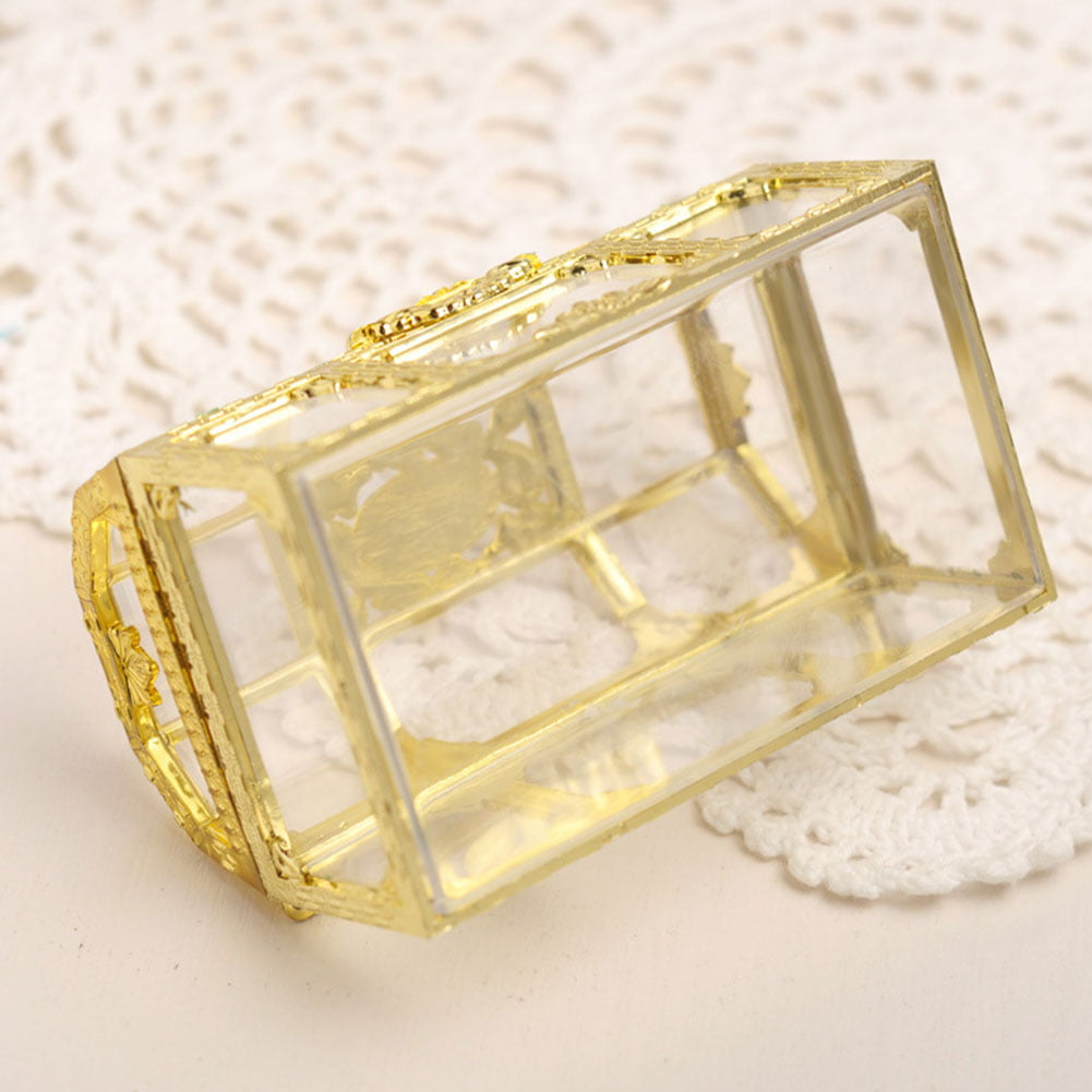Collectibles Transparent Organizer Jewelry Box Treasure Storage Mini Makeup Gem 