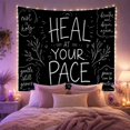 thumbnail image 2 of Matte Hand Drawn With Chalkboard Crisp Dominant Element, Mystical Fantasy for Space Lovers, Galaxy Room Decor, Valentine's Day Gift, Tapestry Wall Hanging for Bedroom and Dorm, 2 of 7