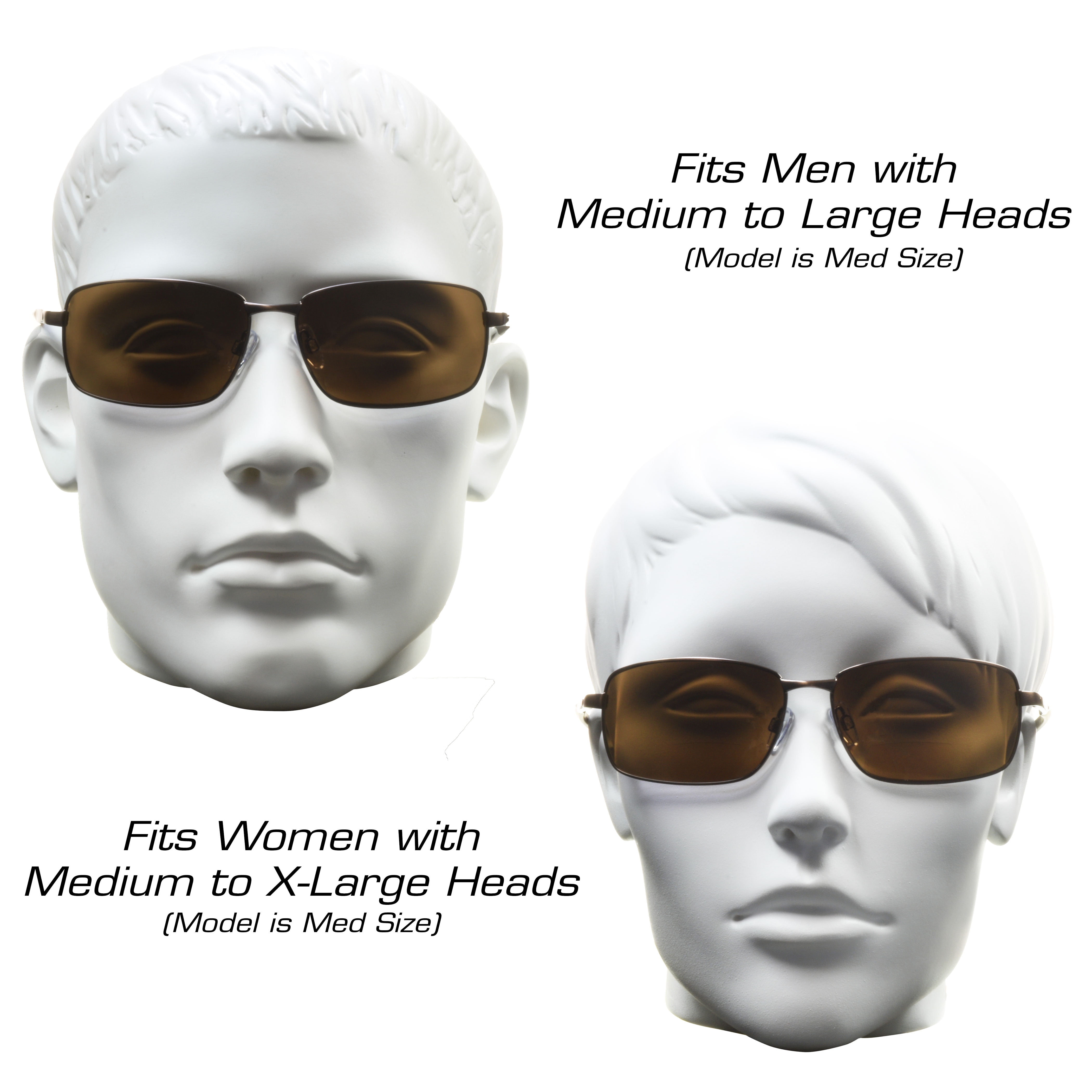 proSPORT Polarized Bifocal Sunglass Reader Aviator Anti-Glare Brown Men Women