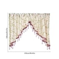 thumbnail image 3 of Flower Lace Embroidery Sheer Triangular Curtain No Punching Short Window Valance for Kitchen Bedroom Partition Doorway Light Filtering Privacy Decor, 3 of 6