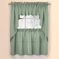 thumbnail image 3 of Collections Etc Solid Textured Swag Window Valance with Rod Pocket Top for Easy Hanging, 3 of 5