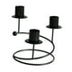 thumbnail image 2 of Candelabro porta velas,Candelabro porta velas candelabro soporte 3 brazos,Pilar de vela cónico de metal alto y largo para bodas,Centro de mesa para fiestas,aniversarios,cenas,eventos y negro, 2 of 8