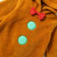 thumbnail image 5 of Cjfdfy Toddler Baby Boy Girl Gingerbread Man Custome Kids Newborn Baby Christmas Outfit Plush Jumpsuit Cute Hooded Romper Warm Fall Winter Holiday Xmas Clothes, 5 of 8