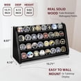 thumbnail image 2 of Decowoodo Challenge Coin Display Holder Wooden Rack Military Coin Stand 4 Rows Black Finish, 2 of 7