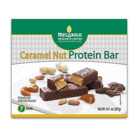 Metabolic Research Center Protein Bar, Caramel Nut, 15g Protein, 7 (Best Nuts To Eat For Protein)