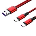 thumbnail image 1 of Type-C Splitter Charging Cable 2 in1 USB Charge Cable Type-C Micro-USB Connector Multi-Charging Cable Braided Cord, 1 of 5