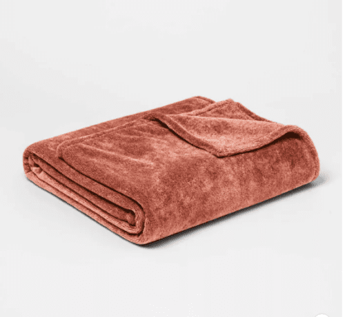 55 X 80 15lbs Faux Fur Weighted Blanket With Removable Cover Brown Threshold 15 for sale online