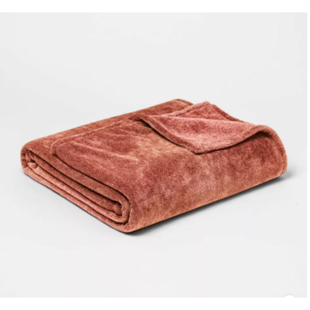 Threshold Microplush King Bed Blanket In Colonial Rose
