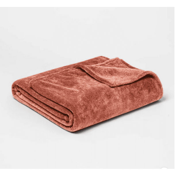 Threshold Microplush King Bed Blanket In Colonial Rose