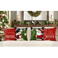 thumbnail image 2 of Red Christmas Pillow Covers 18x18 Set of 4 Farmhouse Christmas Decorations Snowman Wreath Santa Claus Tree Merry Christmas Holly Jolly Winter Holiday Decor Throw Cushion Case for Home Couch S22C17, 2 of 6