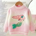 thumbnail image 4 of Winter Sweaters for Women Girls Winter Sweater Thickened Cartoon Print Knitted Top Soft Long Sleeve Casual For Toddler Big Kids Christmas Sweaters, 4 of 4