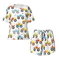 thumbnail image 4 of Picia Cartoon Monster Trucks Pajamas Sets for Women Soft Short-Sleeved Pjs with Lounge Shorts Two Piece Sleepwear-XX-Large, 4 of 9