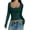 Dark Green, variant on Womens Long Sleeve Shirts Crop Tops Square Neck Going Out Basics Tees Y2K Winter Clothes 2025 Red S