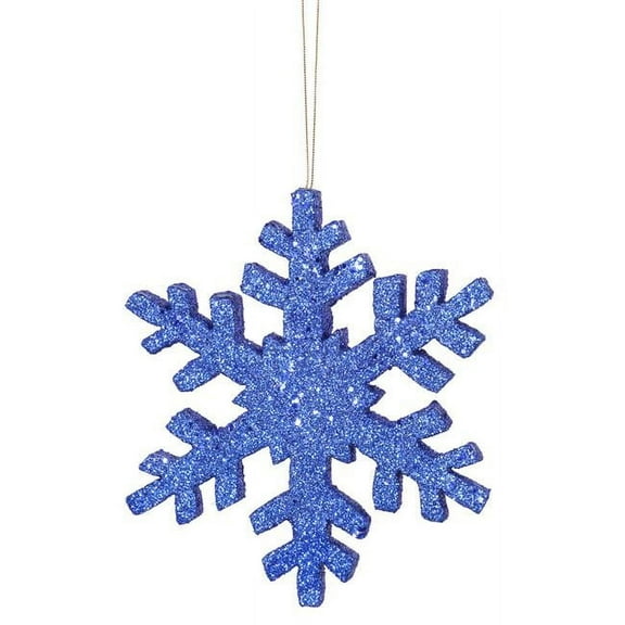 Vickerman L134502 12 in. Outdoor Glitter Snowflake, Blue