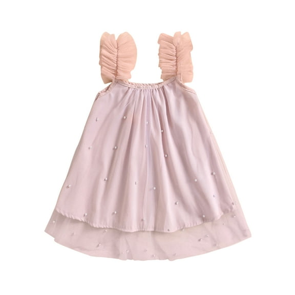 Bagilaanoe Toddler Baby Girl Summer Dress Sleeveless A-line Princess Dresses 6M 9M 12M 18M 24M 3T 4T Kids Casual Swing Sundress