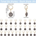 thumbnail image 2 of 1 Box 26 Pcs Crochet Charm Letters Knitting Stitch Markers Charms Black Alphabet Double Sided Enameled Alloy Crocheting Charms for DIY, 2 of 6