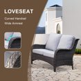 thumbnail image 5 of Ovios 2 Pieces Outdoor Patio Furniture with Sofa Wicker Patio Sectional with Loveseat for Backyard, 5 of 6