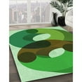 thumbnail image 2 of Ahgly Company Indoor Round Patterned Stoplight Go Green Area Rugs, 7' Round, 2 of 6