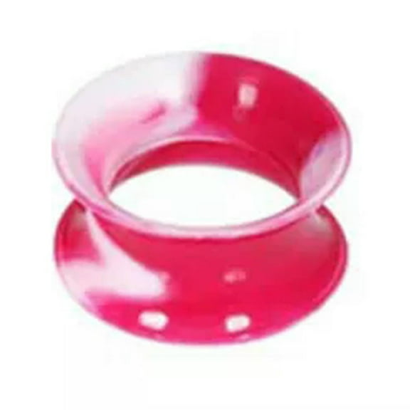 EOEMY Pair Thin Silicone Ear Skin Ear Tunnels Plugs Gauges Earskin Earlets Flesh Gauge-Red-12mm-1Pcs