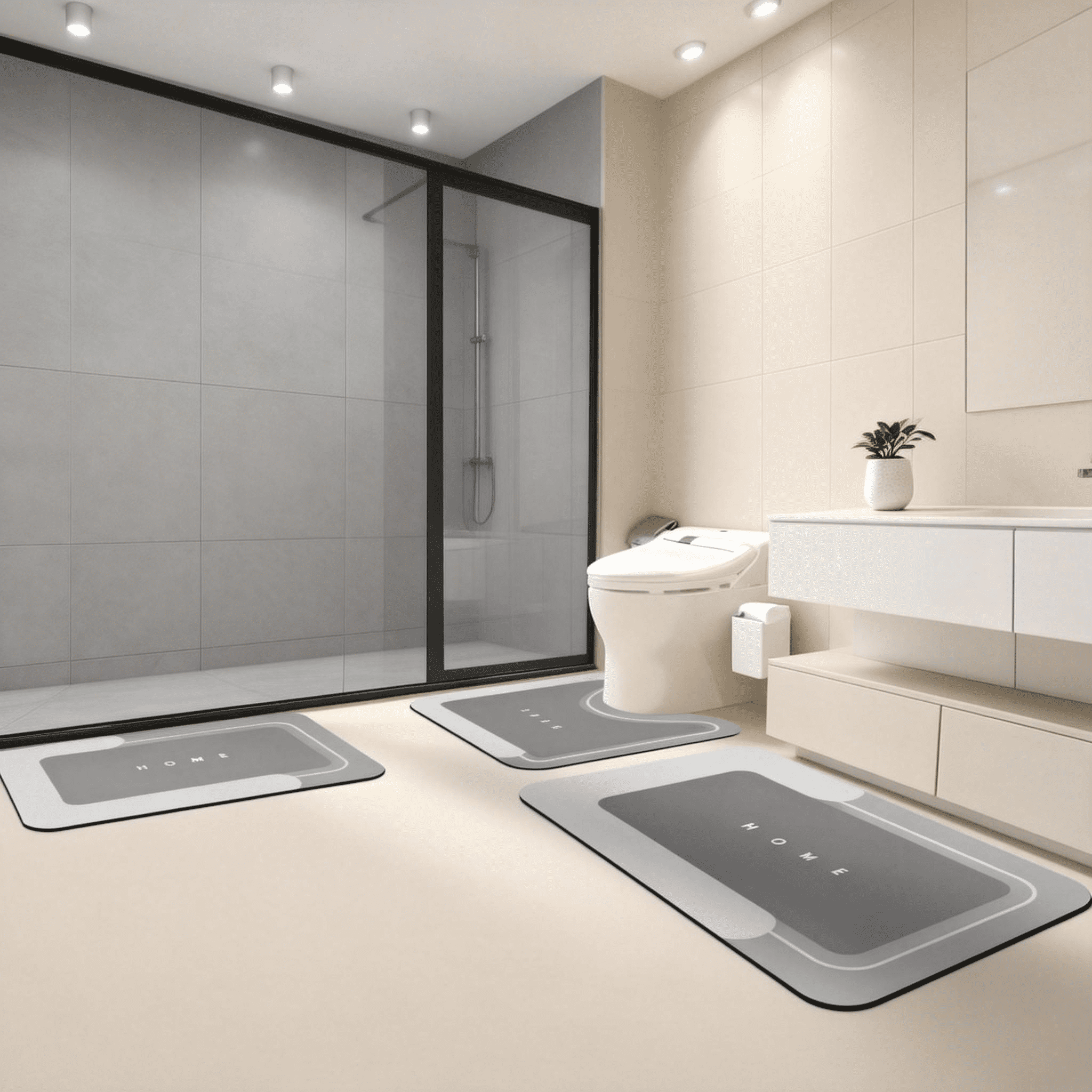 Super Absorbent Diatomite Bath Mat, Quick Dry Non-Slip Rubber Back Bathroom Floor Mat, Soft Diatom Mud Shower Mat for Bathroom Kitchen Living Room, Easy to Clean