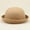 Khaki, variant on Elegant Adults Solid Hat Roll Up Brim Panama Bowler Hat Round Bowler A Hat