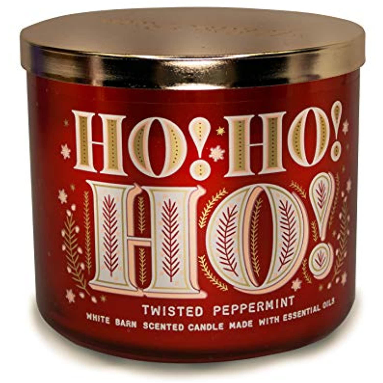 White Barn 3-Wick Candle w/Essential Oils - 14.5 oz - 2020 Holidays Scents! (Twisted Peppermint) - image 2 of 7