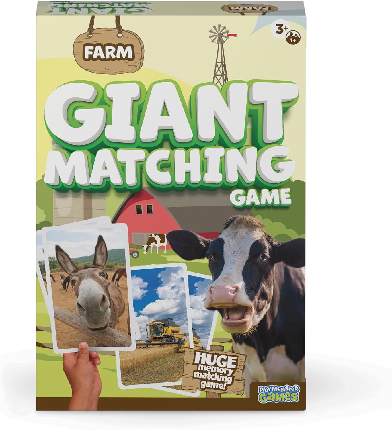 Giant Matching Game, Summer Toys, Game Night, Travel Games, Memory, Learning Game, Jumbo Playing Cards, Card Game for Kids and Adults, Ages 3+