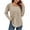 Light khaki, variant on ANYJOIN Womens Long Sleeve Tunic Tops Pleated Square Neck Casual Loose Fit Blouse Shirt