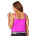 thumbnail image 3 of Swimsuits For All Women's Plus Size Loop Strap Blouson Tankini Top 14 Confetti, 3 of 6