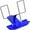 Blue BU, variant on Book Stand Foldable Reading Tablet Holder 160x163x170mm Stainless Steel Non-Slip Ergonomic Adjustable Page Clip for Cookbook Manual Mobile Phone Desktop Study Office