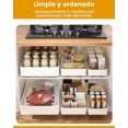 thumbnail image 3 of Juego de 3 Organizadores Extraíbles para Armarios de Cocina, Cajones con Guías Metálicas para Deslizamiento Suave, 3 Tamaños, Organizador Multiusos para Almacenamiento en el Hogar, 3 of 4