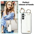 thumbnail image 6 of Allytechgroup Galaxy A14 5G Case with Keychain, Luxury Girly PU Leather Back Cover Bracket Stand Shockproof Bumper Drop Proof Phone Case Cover for Samsung Galaxy A14 5G, White, 6 of 8