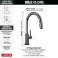 thumbnail image 2 of Delta Trinsic: VoiceIQ™ Single-Handle Pull-Down Kitchen Faucet with Touch2O® Technology, 2 of 2
