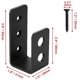 thumbnail image 2 of Heavy Duty Door Barricade Brackets for Emergency Security, Security Door Lock with Corrosion-Resistant Black Powder Coating Finish, U Shaped Design for 2x4 Lumber Use in Home Garage Barn Applications, 2 of 5