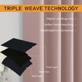 thumbnail image 3 of Chyhomenyc Blush Pink Blackout Curtains 45 Inch Length 2 Panels for Bedroom, Thermal Insulated Solid Soft Rod Pocket Window Curtain Panel Drapes for Living Room, Each 40Wx45L Inch, 2 Panels, 3 of 8