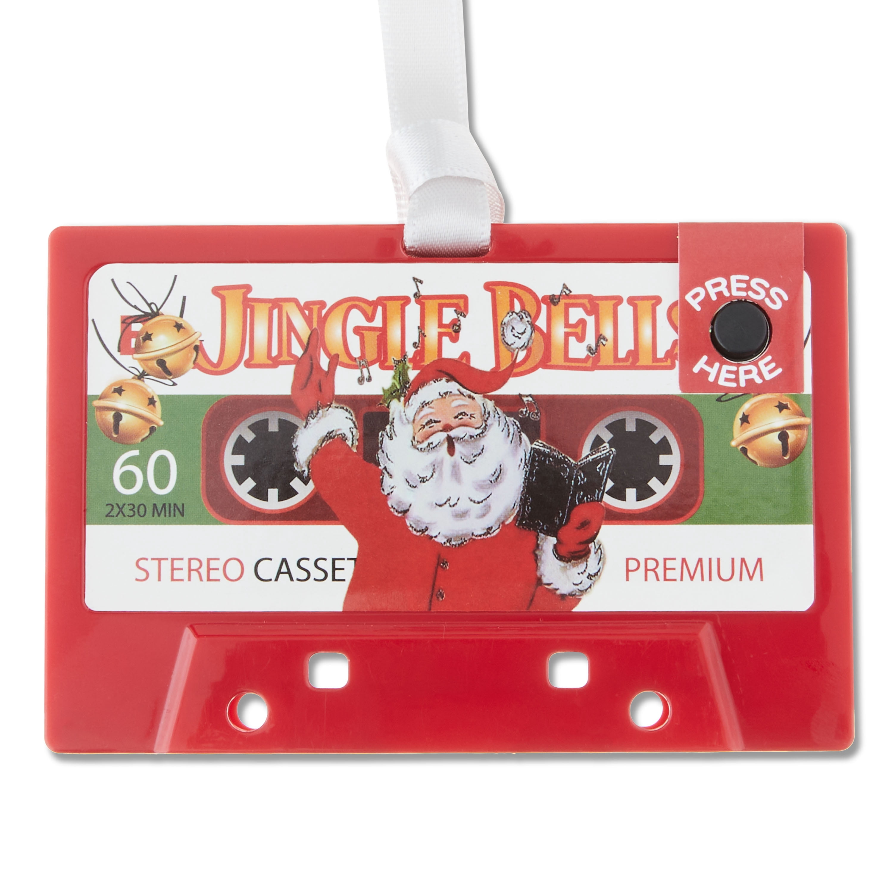 Mr. Christmas Retro Cassette Ornament, Red