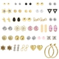 thumbnail image 1 of 30 Paires de Clous d'Oreilles Multiples Boucles d'Oreilles Assorties Ensemble de Boucles d'Oreilles Assorties Cristal Strass Boucles d'Oreilles de Perçage pour Femmes, 1 of 1