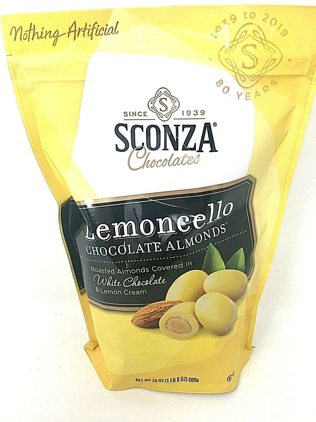 SCONZA Chocolates Lemoncello Roasted Almonds Covered 24 Oz - Walmart ...