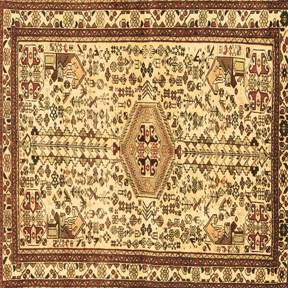 Ahgly Company Indoor Square Persian Brown Traditional Area Rugs, 8' Square