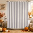 thumbnail image 2 of Purple Stripes Shower Curtain Set - Extra Long 72" x 96" Washable Bathtub Curtain with 12 Hooks, Farmhouse Brown Vintage Rustic Lines Waterproof Fabric Stall Shower Curtains for Bathroom Décor, 2 of 8