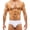 White, variant on Men's Soft Gradient Swim Trunks Bodybuild Beach Shorts Elastic Underpant Black XXL