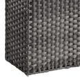 thumbnail image 5 of Laundry Hamper with Handwoven Rattan and Liner Bag Gray, 5 of 6