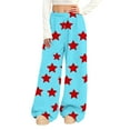 thumbnail image 2 of Vetsdori Womens Fashion Pajamas Pants Soft Pj Bottoms Pockets Flannel Sleepwear Wide Leg Elastic Waist Lounge Pants for Women Holiday, 2 of 7