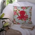thumbnail image 3 of "Caroline's Treasures BB1090-RS-BU-PW1414 Octopus Shabby Chic Blue Roses Decorative Pillow, Large, Multicolor", 3 of 4