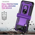 thumbnail image 2 of for Samsung Galaxy Z Flip 4 Case, Galaxy Z Flip 3 Case with Hinge Protection and 360°Rotate Ring Magnetic Kickstand Heavy Duty Protective Case for Samsung Galaxy Z Flip 3/4 Phone (Purple), 2 of 7