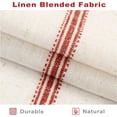 thumbnail image 4 of DriftAway Farmhouse Linen Blend Curtains 84 Inches Long for Living Room Vertical Striped Printed Drapes Grommet Top Light Filtering Curtain Linen Textured Panels for Bedroom 2 Panels W52 x L84 Red, 4 of 7