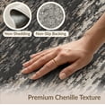 thumbnail image 5 of ODIKA 9'x12' Gray Charcoal Granite Textured Abstract Washable Area Rug Modern Distressed Stone Effect Pattern Non-Slip, Chair-Friendly for Dining Room, Basement, Large Office, 5 of 6