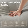 thumbnail image 5 of Vorthio 81.9" Oversized Loveseat Cloud Couch, Deep Wide Seat Slipcovered Sofa with Rolled Arms, Washable Fabric, Grey, 5 of 9