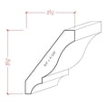 thumbnail image 2 of EWCR13 Crown 3/4" x 4-5/8" Unfinished 3-5/8" High x 2-3/4" Deep, 2 of 4